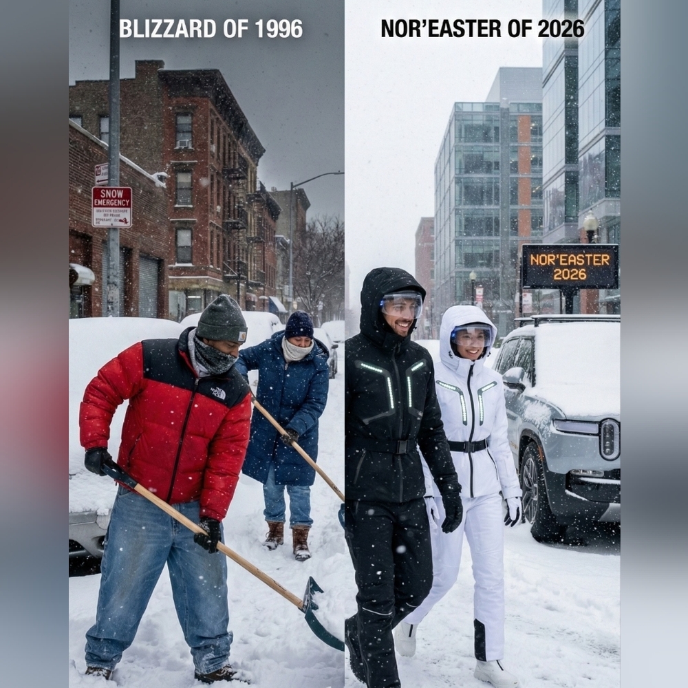 8x10 Frame — Blizzard of 1996 vs Blizzard Of 2026 A.I. Art Print - Picture 2 of 2
